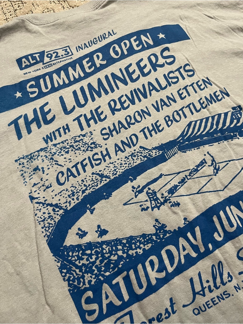 🎸 '19 The Lumineers & The Revivalists Queens NY Summer Forest Hills Unworn Tee - Picture 12 of 13